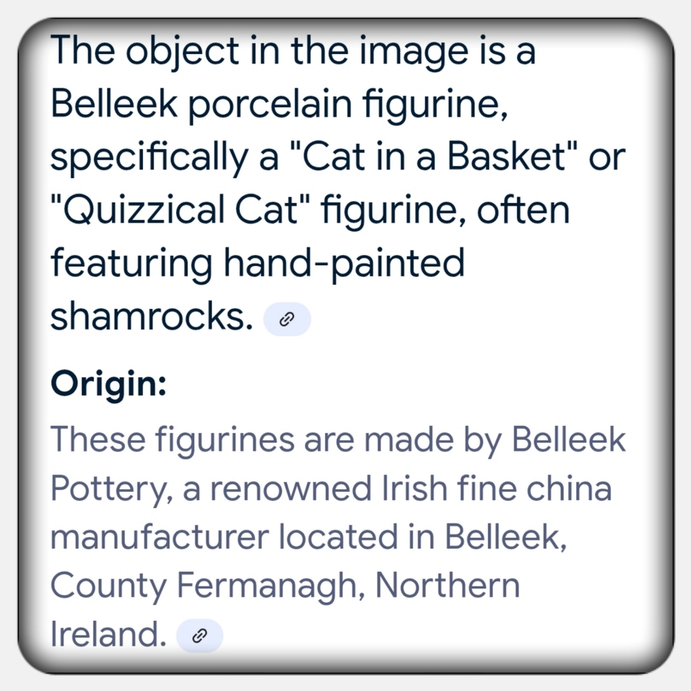 NWOB Vintage Porcelain Belleek Kitten Figurine Box - Picture 6 of 9